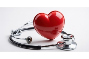 Ein Herz umschlossen von einem Stetoskop als Hinweis wie wichtig es ist unsere Herzgesundheit zu unterstützen.