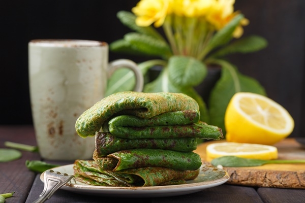 Rezept: Osterfrühstück Pfannkuchen mit Algen