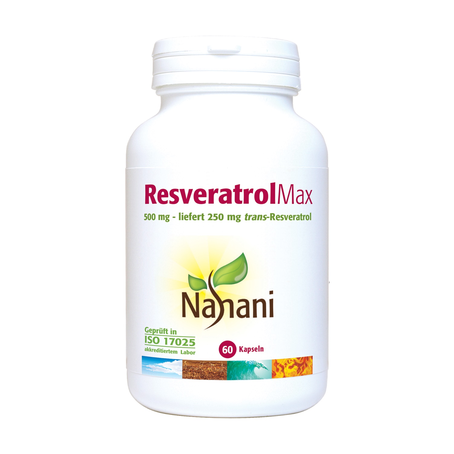 Abbildung des neuen Produkts Resveratrol Max von Nahani Nahrungsergänzungmittel