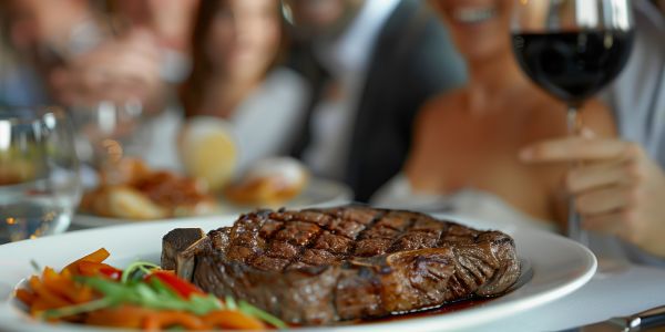 Angerichtetes Stück rotes Fleisch